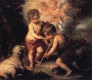 Bartolome Esteban Murillo Infant Christ Offering a Drink of Water to St.Fohn Sweden oil painting artist